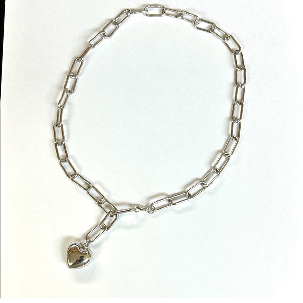 Silver Heart Pendant Necklace